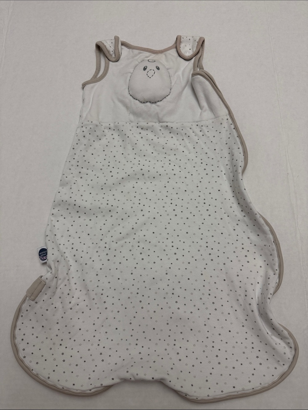 Nested Bean Baby 6-15m Stardust Grey Star-Print Sleep Sack SEE DESCRIPTION